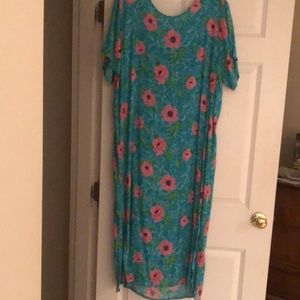 Colorful Flowered Maxi Dress